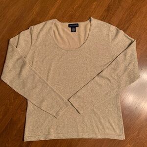 Ann Taylor Gold Sparkle Sweater